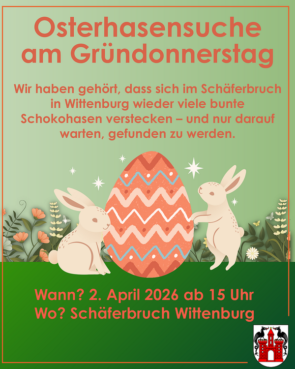 Bild vergr&ouml;&szlig;ern: Osterhasensuche Wittenburg 2026