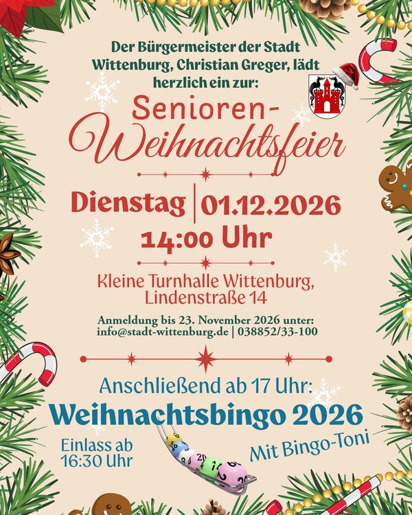 Bild vergr&ouml;&szlig;ern: Seniorenweihnachtsfeier mit Bingo 2026-2
